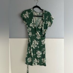 Vermilli Hawaii Green Wrap Dress XS